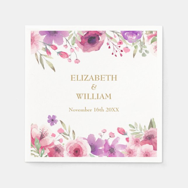 Servilleta De Papel 50° Aniversario Rosas de la Naturaleza (Anverso)