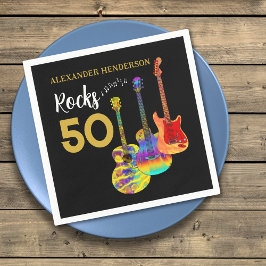Servilleta De Papel 50 años Guitar Rocks 50 Personalizado