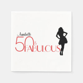 Servilleta De Papel 50 Años Personalizados 50 y FABULOSOS