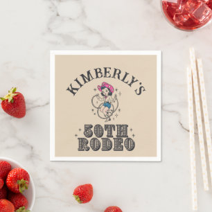 Servilleta De Papel 50° cumpleaños del Rodeo del Oeste Retro