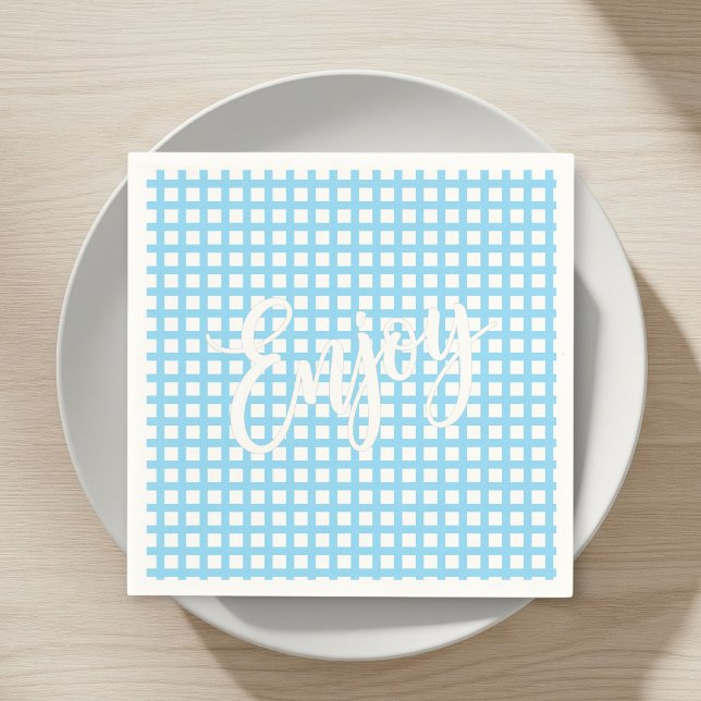 Servilleta De Papel 50 Paper Napkins – Nautical Blue & White Checkered (Subido por el creador)