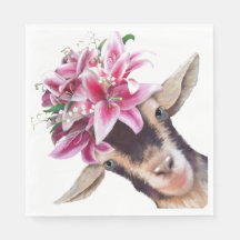 50 servilletas de papel Lily the Goat