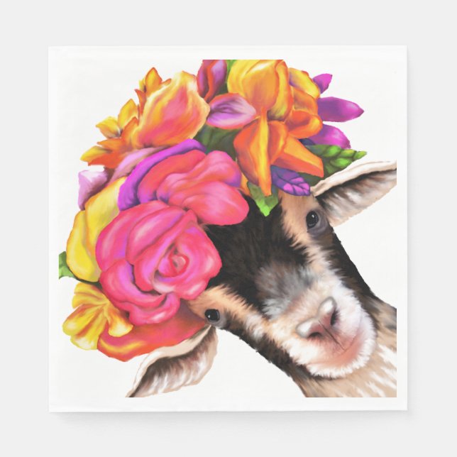 Servilleta De Papel 50 servilletas de papel - Posey the Goat (Anverso)