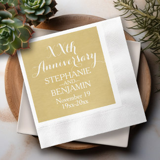 Servilleta De Papel 50° u otro aniversario Boda personalizado