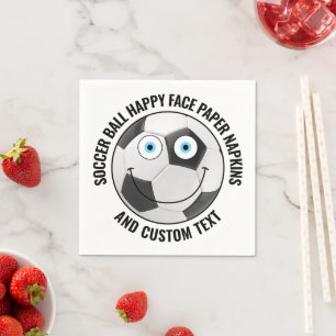 Servilleta De Papel 50 x Fiesta de fútbol Personalizado BLUE OJOS Happ