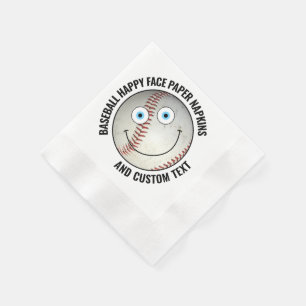 Servilleta De Papel 50 x Personalizado Fiesta de béisbol BLUE EYES Hap