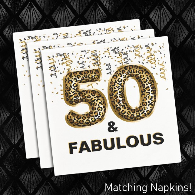 Servilleta De Papel 50 y el Fabuloso Relieve metalizado Leopard Print  (Subido por el creador)