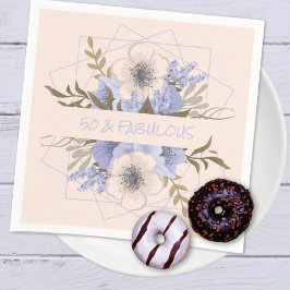 Servilleta De Papel 50 y el fabuloso Rosa violeta pastel cinco Petal s