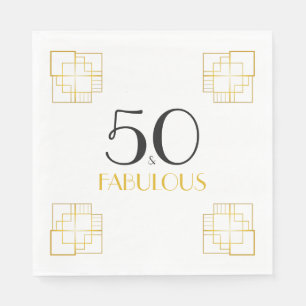 Servilleta De Papel 50 y fabulosa fiesta de cumpleaños Art Deco