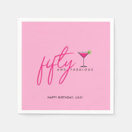 Servilleta De Papel 50 y fabulosa fiesta de cumpleaños número 50 de la