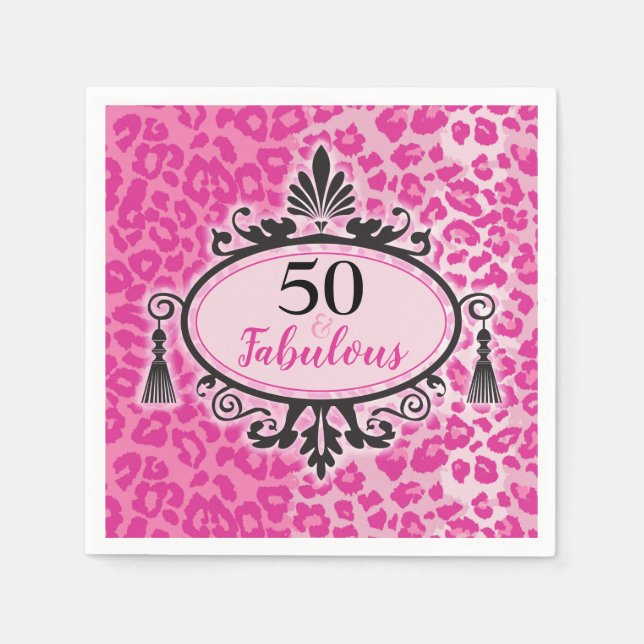 Servilleta De Papel 50 y fabulosas Napkins de 50 cumpleaños (Anverso)