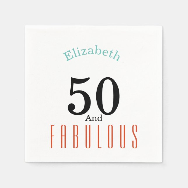 Servilleta De Papel 50 y fabulosas toallas de papel para fiestas de cu (Anverso)