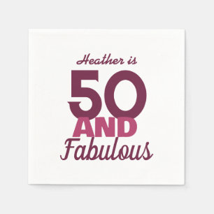 Servilleta De Papel 50 y fabuloso cumpleaños