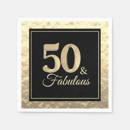 Servilleta De Papel 50 y fabuloso cumpleaños de oro