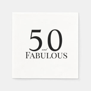 Servilleta De Papel 50 y fabuloso cumpleaños negro