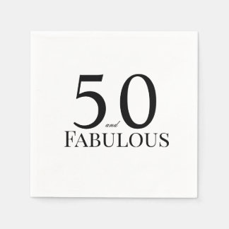 Servilleta De Papel 50 y fabuloso cumpleaños negro