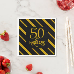 Servilleta De Papel 50 y fabuloso negro y dorado