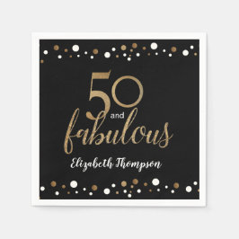 Servilleta De Papel 50 y fabuloso oro de 50 años