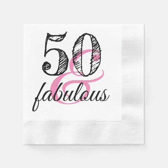 Servilleta De Papel 50 y fabuloso periódico de cumpleaños (Anverso)