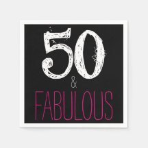 50 y las fabulosas toallas de papel de cumpleaños