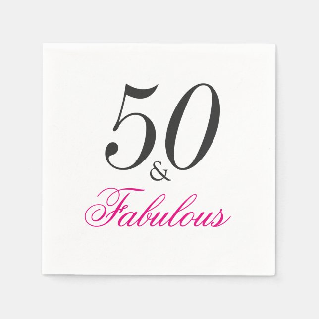 Servilleta De Papel 50 y las fabulosas toallas de papel de cumpleaños (Anverso)
