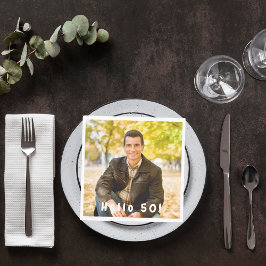 Servilleta De Papel 50th birthday photo hello 50 guys men luncheon