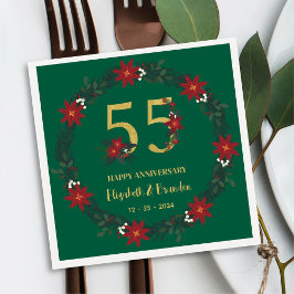 Servilleta De Papel 55° Aniversario Navidades personalizados servillet