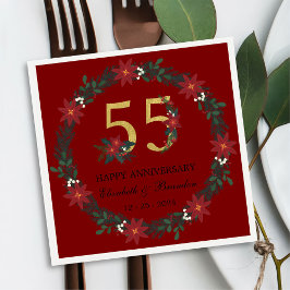 Servilleta De Papel 55° Aniversario Navidades personalizados servillet
