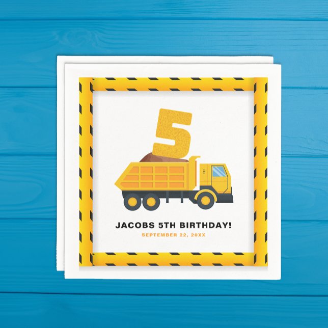 Servilleta De Papel 5.ª servilletas Fiestas de construcción (5th Birthday Party Napkins)
