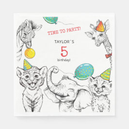 Servilleta De Papel 5.º Aniversario Fiesta Papel Napkin