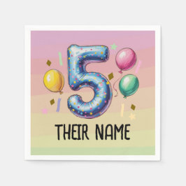 Servilleta De Papel 5th birthday party no theme