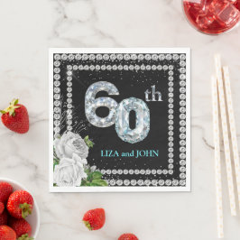 Servilleta De Papel 60º Aniversario de Bodas de Diamante