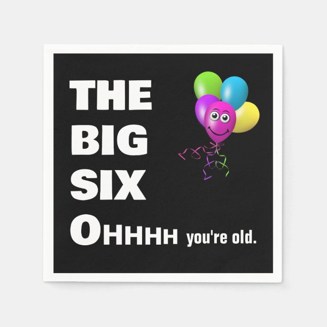 Servilleta De Papel 60.ª fiesta de cumpleaños con humor viejo (Anverso)