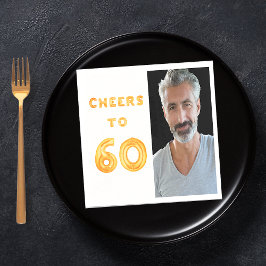 Servilleta De Papel 60.ª fiesta de cumpleaños foto de ovejas blancas