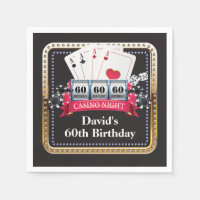 60.ª tarjeta de juego de póquer Casino Napkins de 