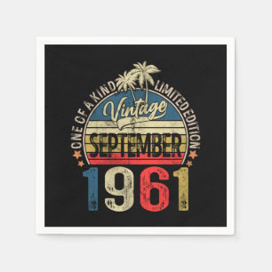 Servilleta De Papel 60.ª Vintage para Hombres y Mujeres Cumpleaños Vin