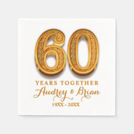 Servilleta De Papel 60.º aniversario personalizado