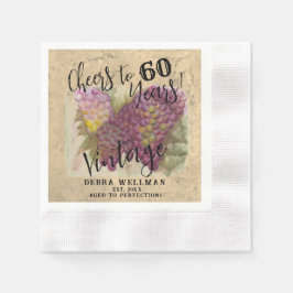 Servilleta De Papel 60.º Nacimiento Vintage Wine Country