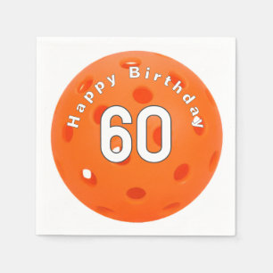 Servilleta De Papel 60.º Naranja de cumpleaños
