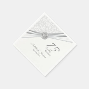 Servilleta De Papel 60/75 Aniversario del Boda del Diamante