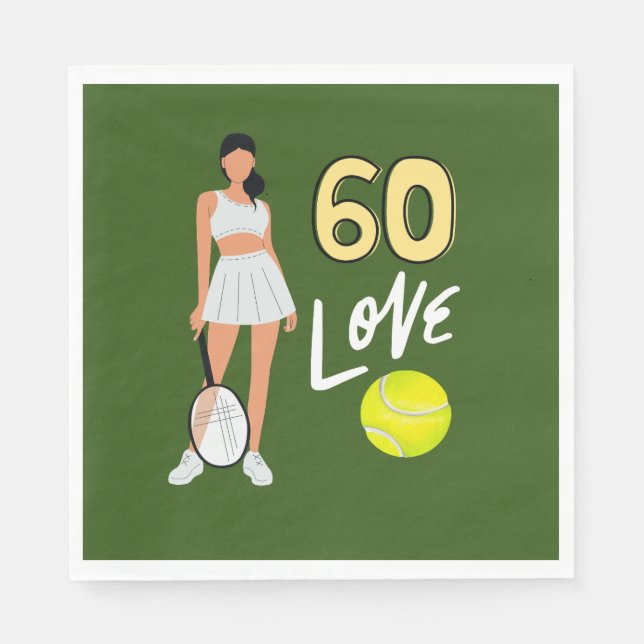 Servilleta De Papel 60 Aniversario del Tenis para la jugadora (Anverso)