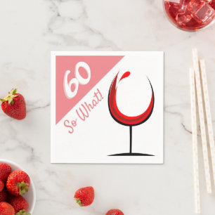 Servilleta De Papel 60 Así que qué gracioso 60 cumpleaños del Vino Roj