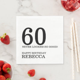 Servilleta De Papel 60 cumpleaños