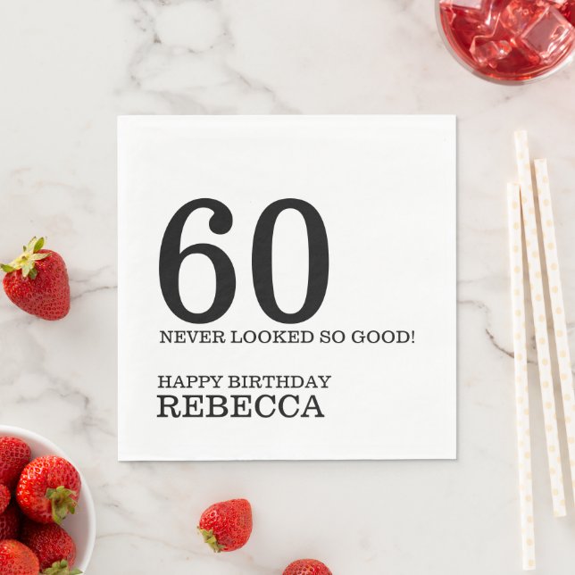 Servilleta De Papel 60 cumpleaños (In situ)