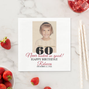 Servilleta De Papel 60 cumpleaños