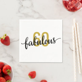 Servilleta De Papel 60 y fabuloso cumpleaños número 60