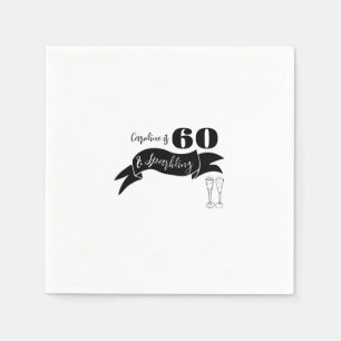 Servilleta De Papel 60 y mano esparcido negro y blanco