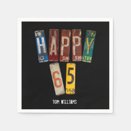 Servilleta De Papel 65.ª recolección de matrículas de cumpleaños