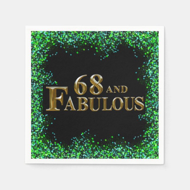 Servilleta De Papel 68 cumpleaños (Anverso)