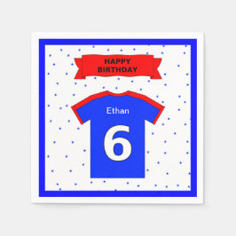 Servilleta De Papel 6.º nombre personalizado de la fiesta de cumpleaño
